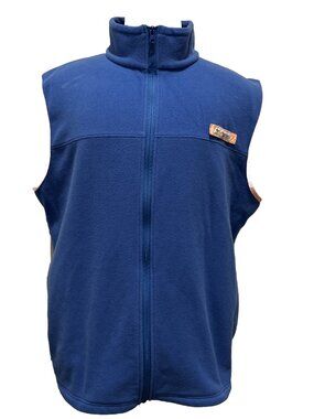 Columbia PFG Men's Fleece Vest Blue Polyester Size XL